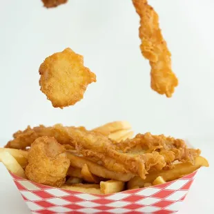 seafood, fish and chips, fish, food