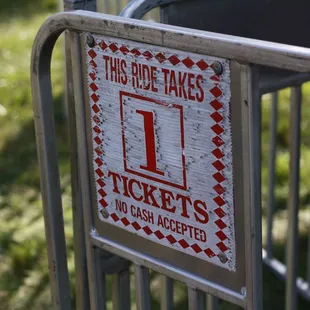 Tickets required for rides