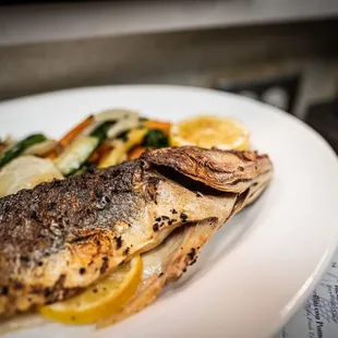 food, grilled fish