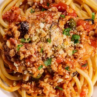 pasta dish, pasta, food