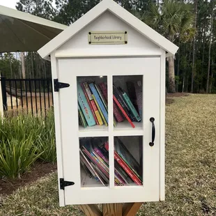 Neighborhood library outside of the playground