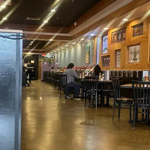 the interior of the restaurant