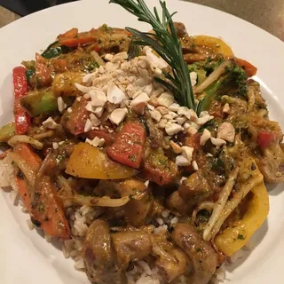 Cilantro-peanut Stir Fry