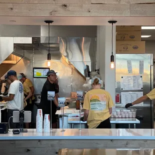 Open kitchen area, so you can see what is going on.