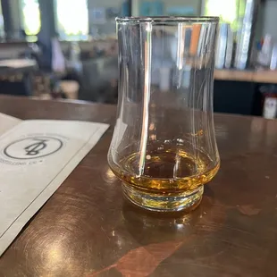 a glass of whiskey