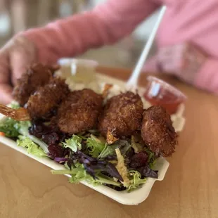 Coconut macadamia nut shrimp