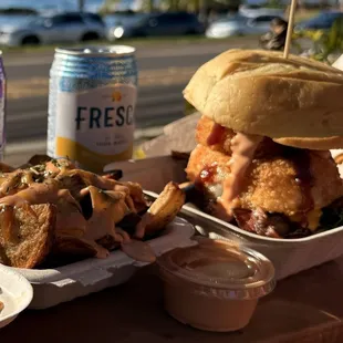 Paniolo burger and crazy fries