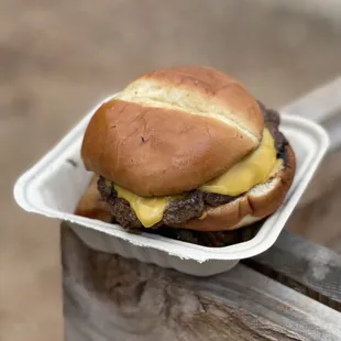 Plain cheeseburger &amp; fries (kids meal)  @dangit.all