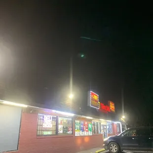 a restaurant at night