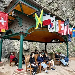 If you choose not to climb the 224 steps of Seven Falls, you can be a spectator right here.