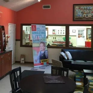 Our lobby is the heart of the building where each family is greeted every morning. This is a place where moms and dads hug th...