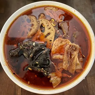 Duck Blood with Chili Sauce毛血旺
