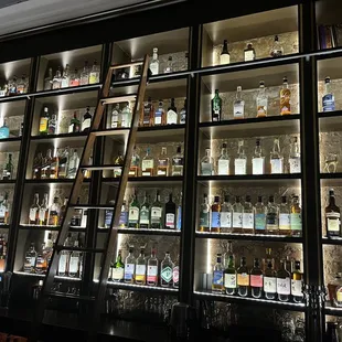About a quarter of the whiskey selection
