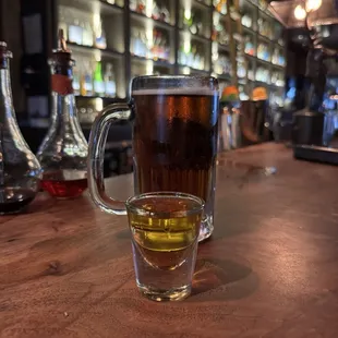 Beer and a shot