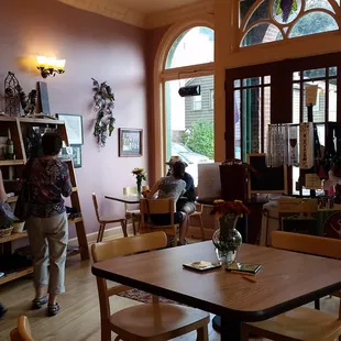 a group of people in a tasting room