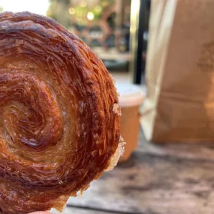 Kouign amann. Came out piping hot. More Crispy than light n flaky but it was delicious