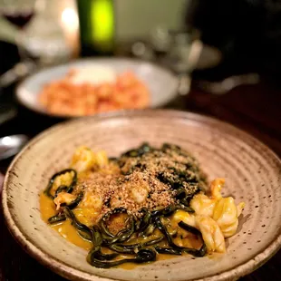 Shrimp Squid Ink Pasta + Maccheroncelli