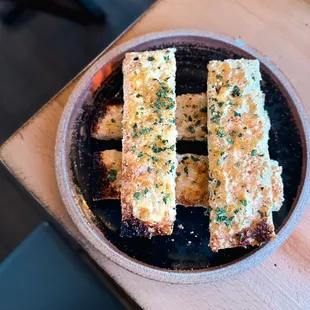 Garlic and Parmesan focaccia