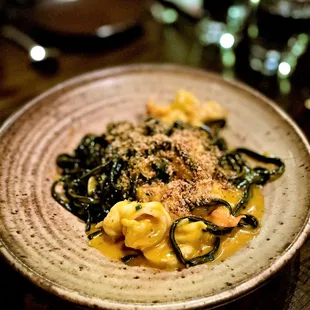 Shrimp Squid Ink Pasta (Special) - My favorite and most flavorful