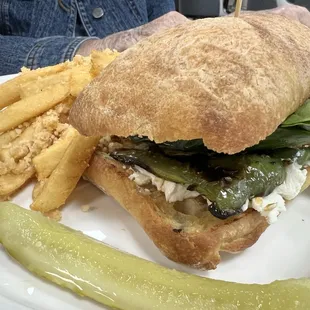 Grilled Veggie Sandwich Missing the Eggplant