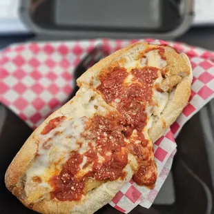 Chicken parm sub. The fresh homemade bread sets this sandwich off. Very solid sandwich!