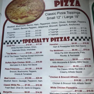 New Menu- Summer 2018