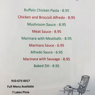 the menu