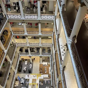 the atrium of a large building