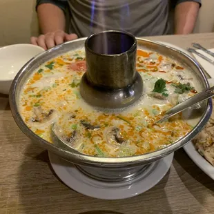 Tom Kha Gai (coconut lime chicken soup)