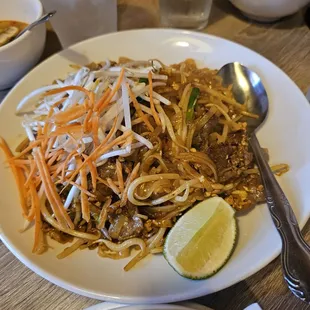 Pad thai, great flavor and texture of noodles are chewy and good