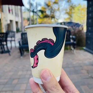 Pumpkin Smash Latte in sweet octo-cup.