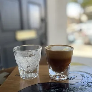 Cortado with single origin espresso beans