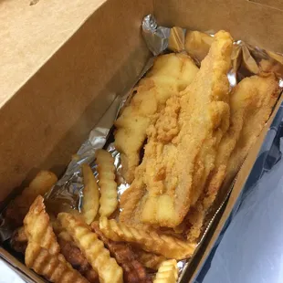 a box of fish and chips