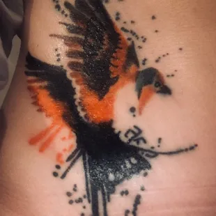 Ink blot sparrow 4 days post by Mark