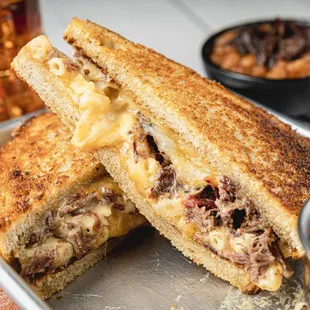 Macaroni Grilled Cheese with Brisket