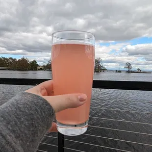a person holding a glass of wine