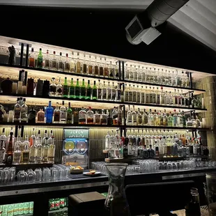 The back of the bar