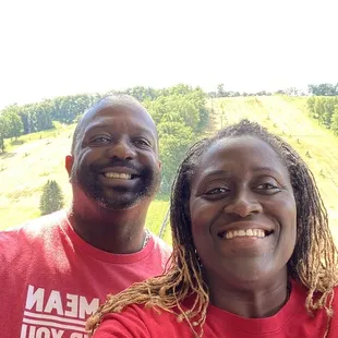 Hubby and I on the balcony of our room enjoying the view! What a beautiful view!!!
