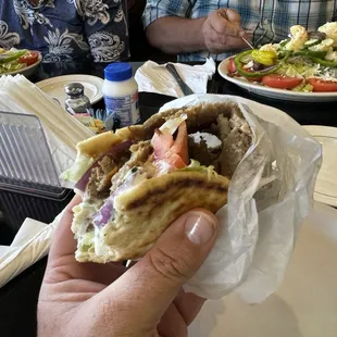 Gyro more than half eaten
