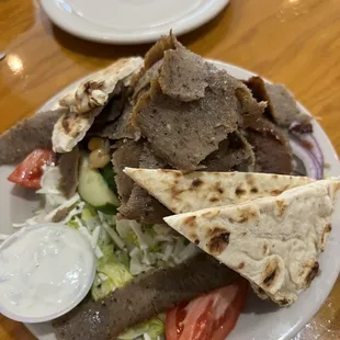 Greek salad with Gyro meat