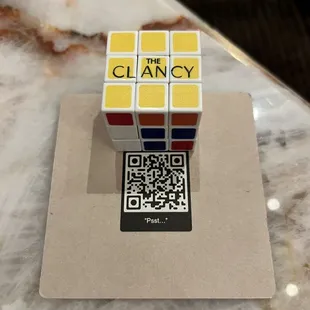 Solve the cube and get the secret happy hour menu !