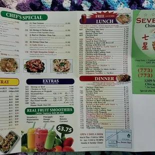 Other side of their menu.