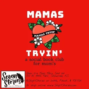 A book club for mamas! Monthly bookbox is filled with goodies, the monthly book selection, &amp; your meeting invite.