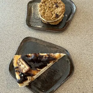 Snickers Cheesecake and Oatmeal Cookie
