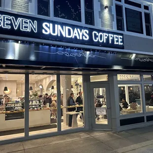 the front of seven sundays coffee