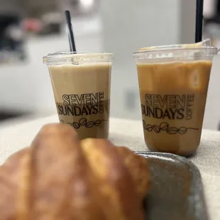 a croissant and a croissant