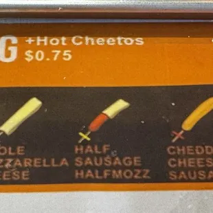 The sticks are color coded