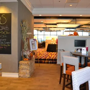 upper level reception. close to the bar