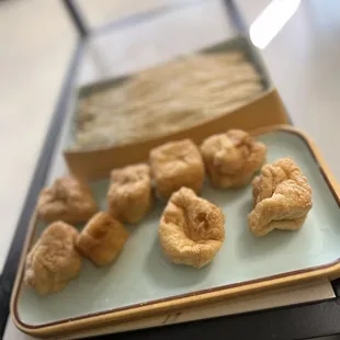 Tofu puffs &amp; Enoki Mushrooms