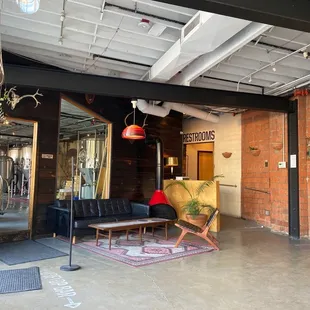 the inside of the building